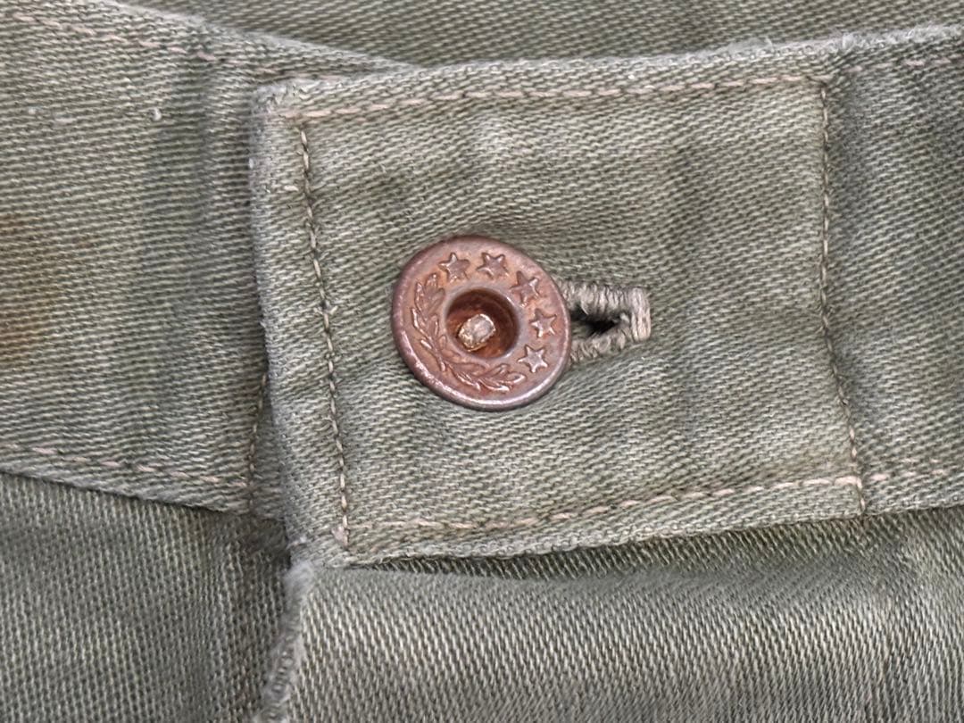 希少 40s 米軍実物 ベイカーパンツ 月桂樹ボタン ② OG-107