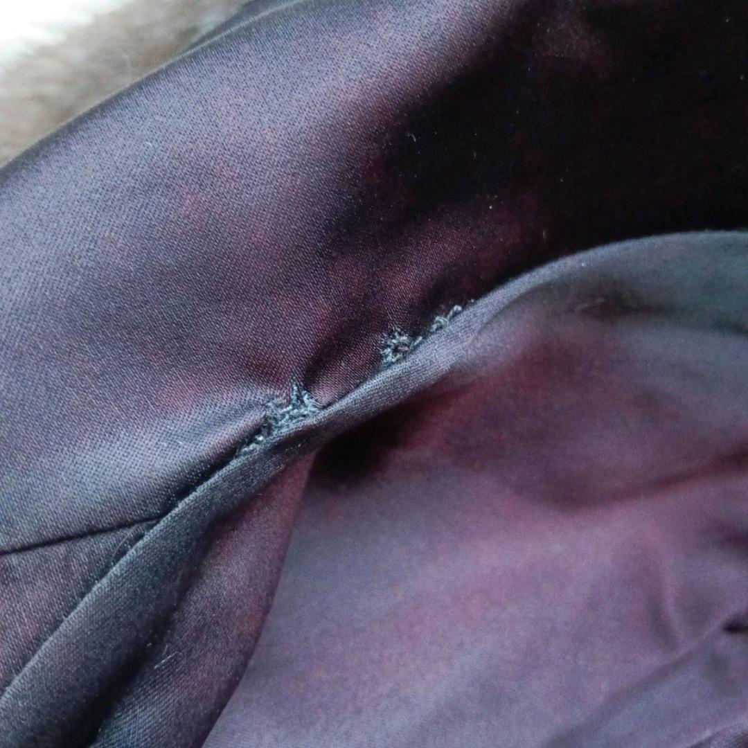 【着丈108】日本EMBA　エンバ　ブルーアイリスミンク毛皮コート　刺繍入り