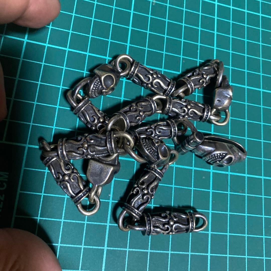 すごく早い　925 スカル　ウォレットチェーン