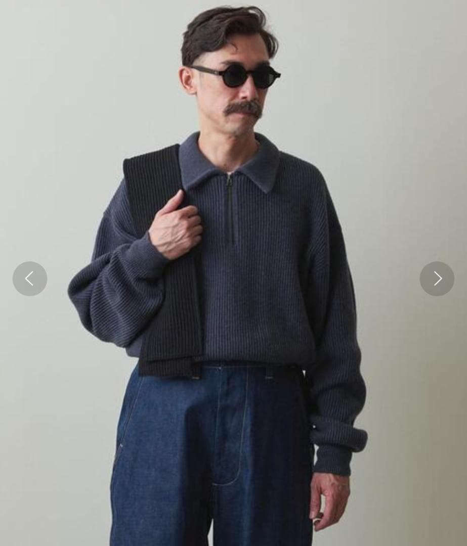 トップス 22aw Crepuscule x Steven Alan Zip Polo 1