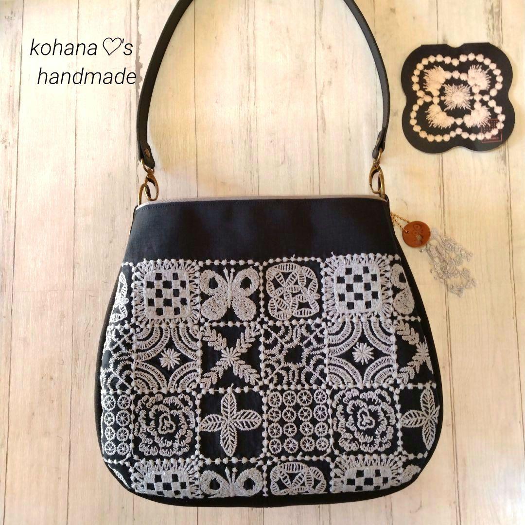 ハンドメイドஐ..ラウンドショルダーバッグ∂бミナペルホネン⚮̈