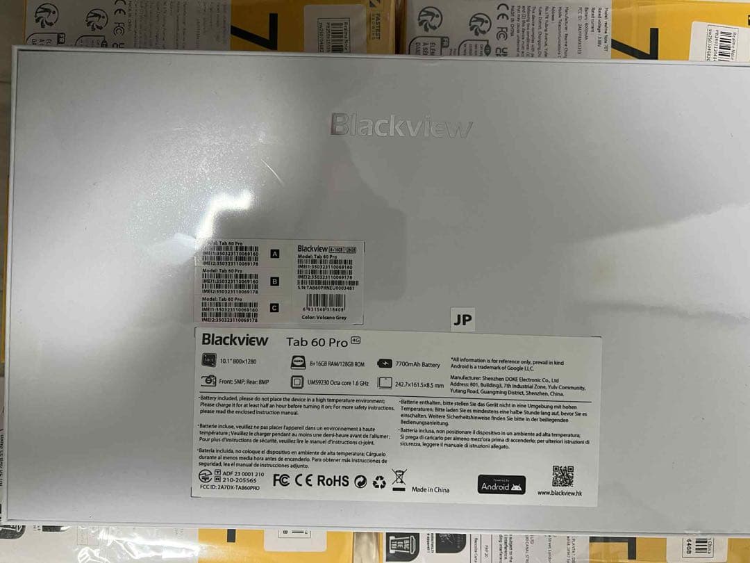 Androidタブレット本体 Blackview Tab 60 Pro 128GB 8GB RAM