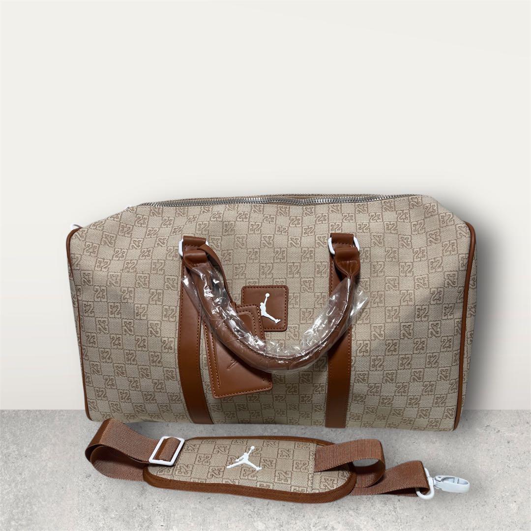 ジョーダン　モノグラム ボストンバッグ　ベージュ　未使用