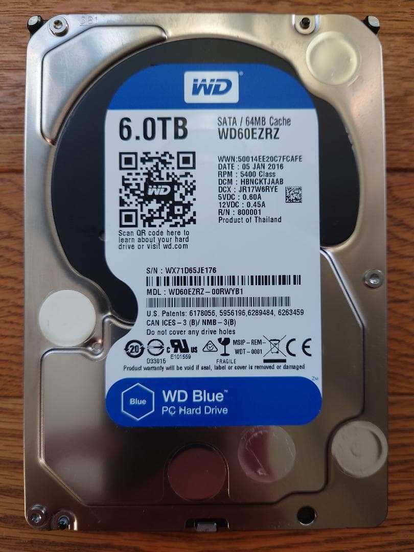 Western Digital 3.5インチHDD 6TB