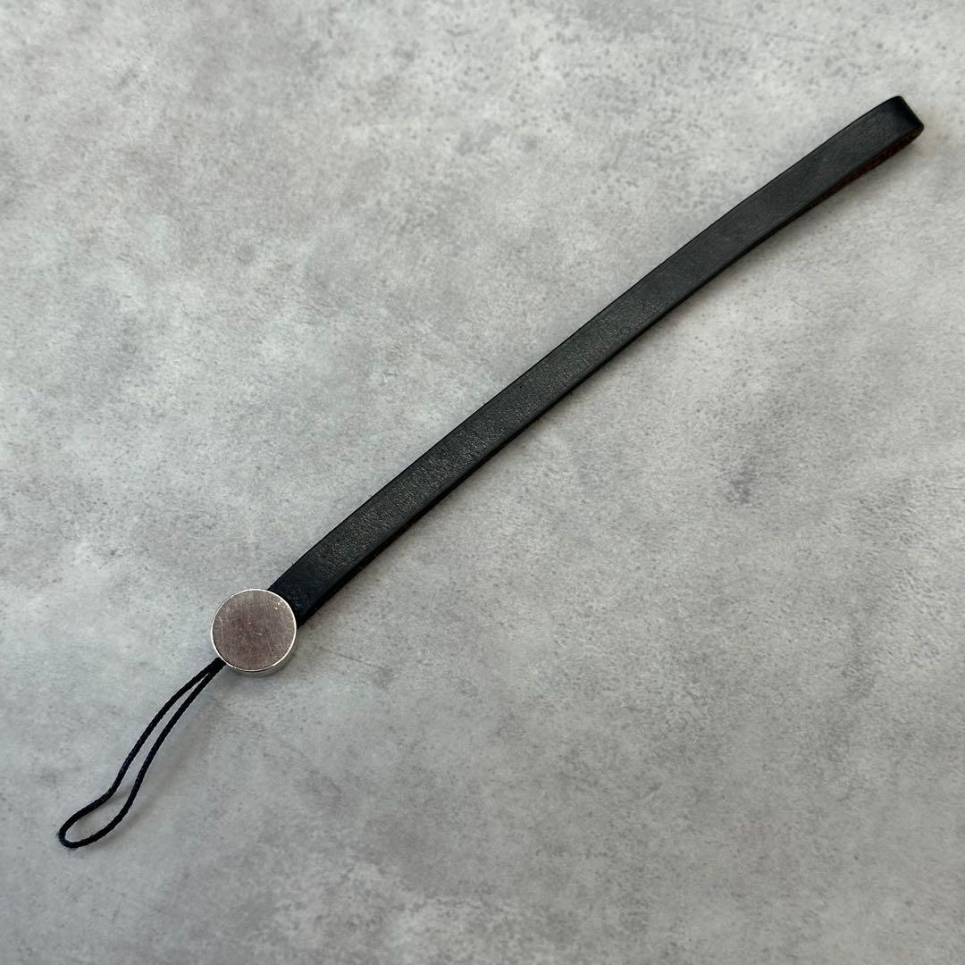 HERMES セリエ 携帯 スマホ レザー ストラップ チャーム シルバー金具