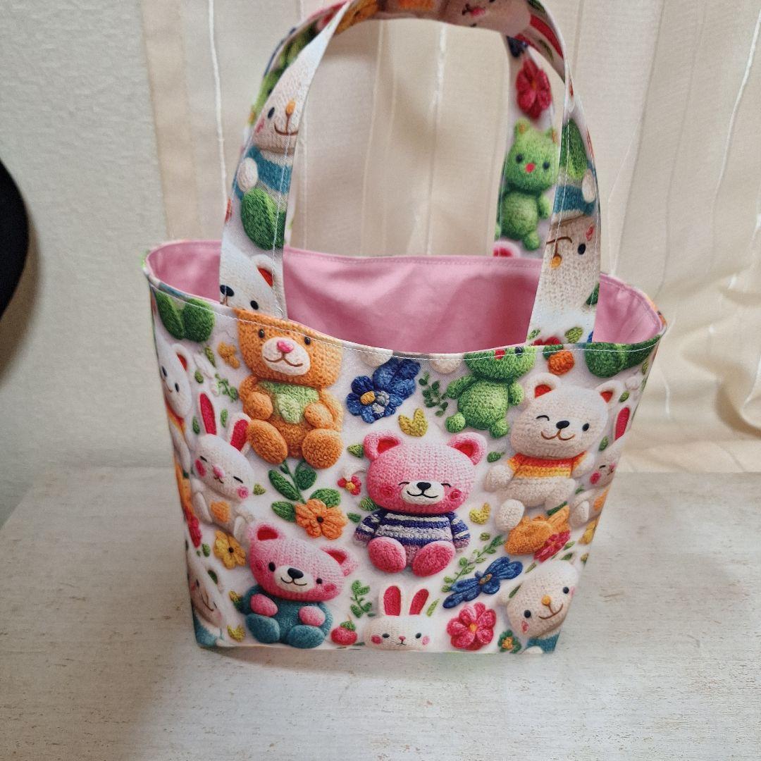 激レアパネル生地　ハンドメイド　片面パネルミニバック