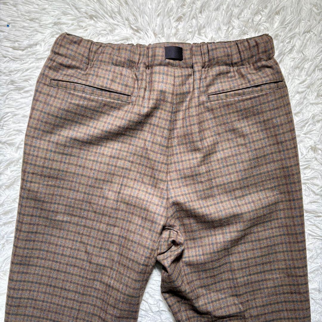 【美品】BARNSTORMER イージースラックスパンツ　チェック　ウール　M