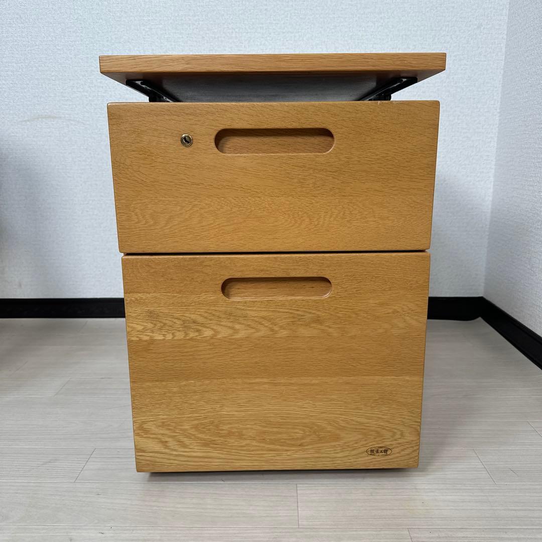 純国産品 浜本工芸 HAMAMOTO 学習デスク 昇降ワゴン 1※