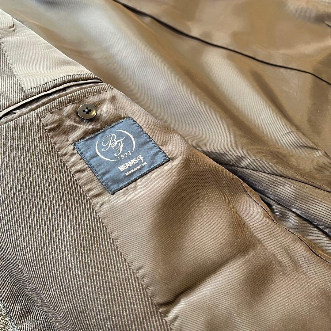 【美品】BEAMS F / キャバルリーツイル ダークブラウン スーツ