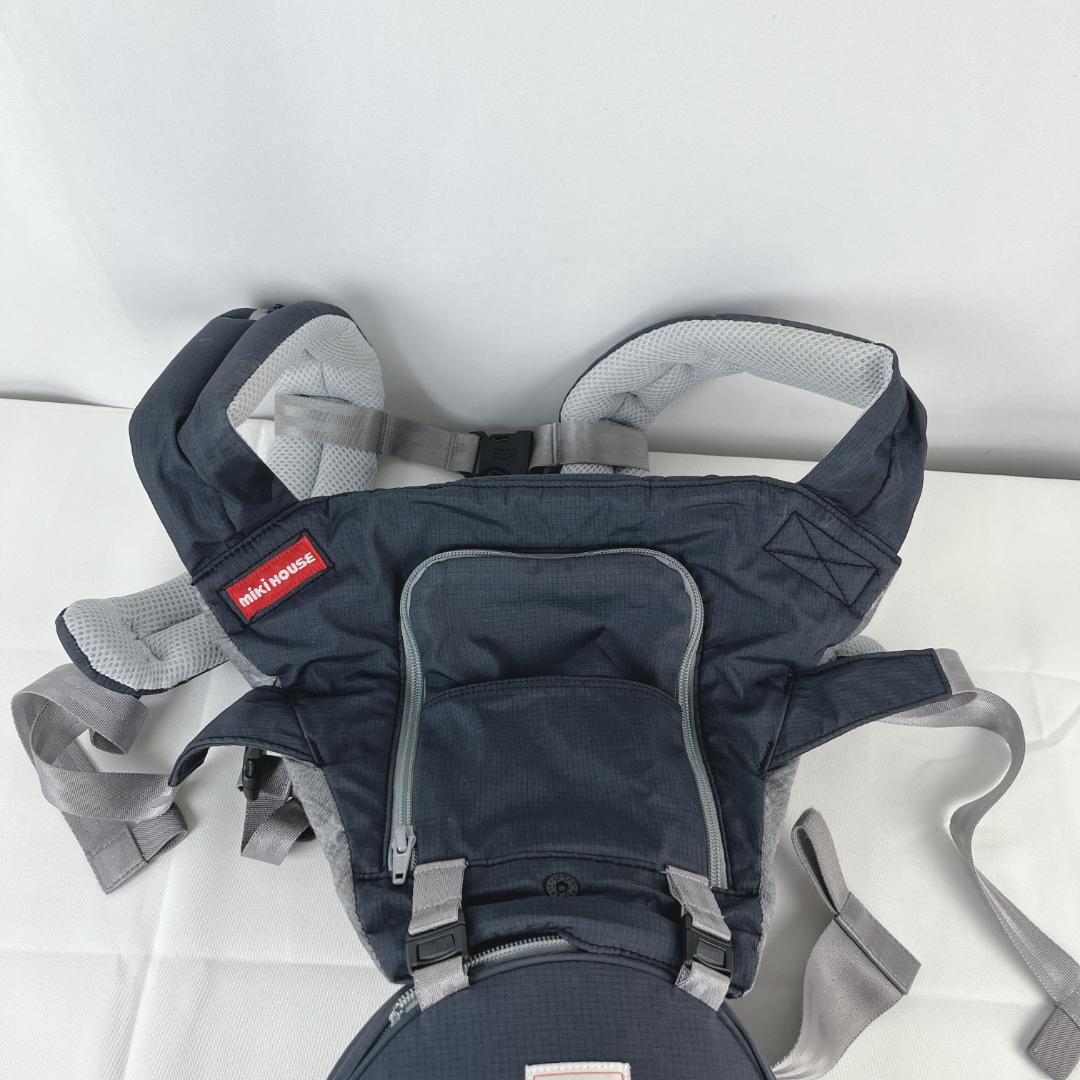 美品☘️ ミキハウス ポグネー ベビーキャリア ブラック　ヒップシート