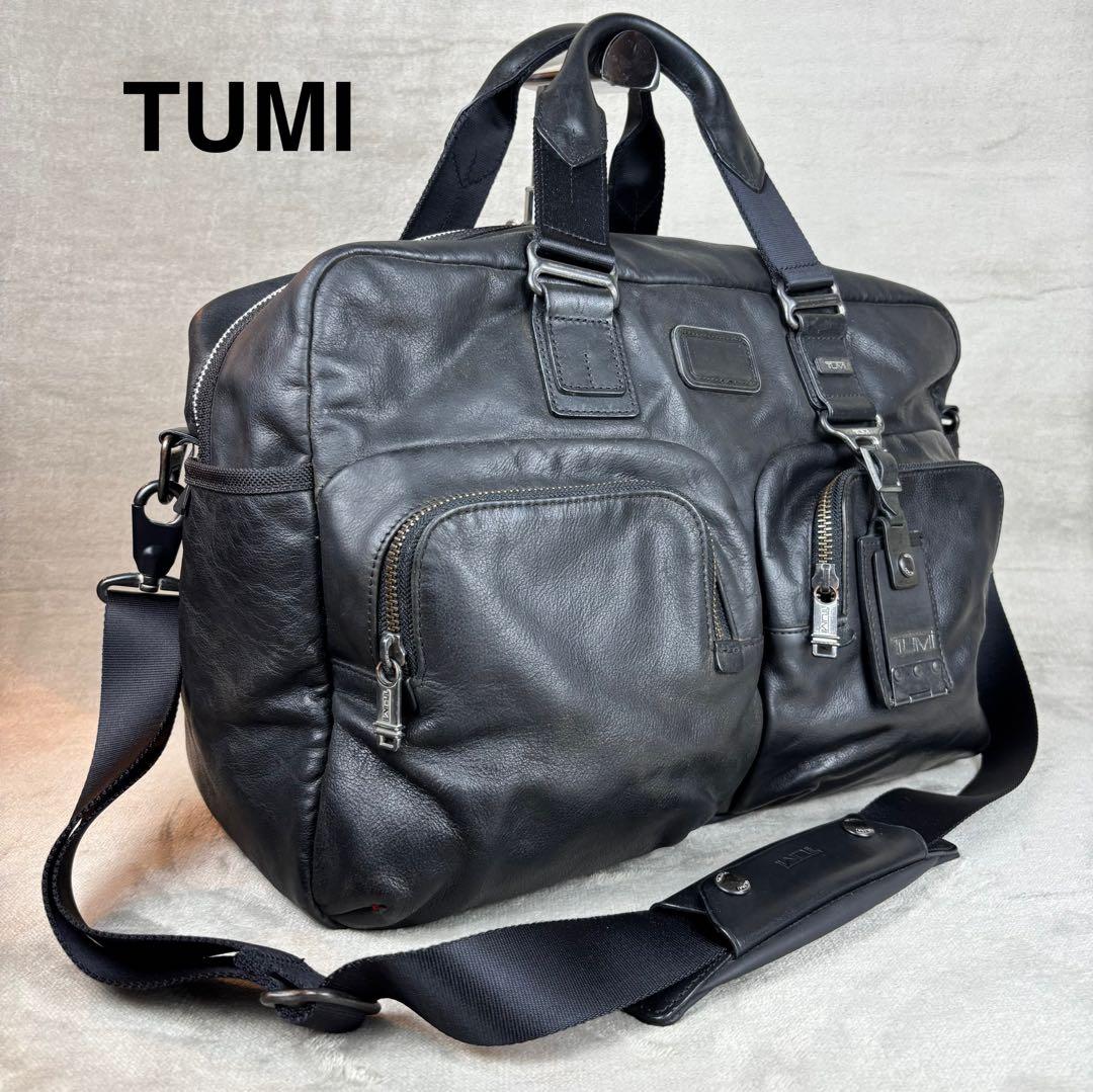 ★美品★ TUMI トゥミ 2WAY レザー ショルダーバッグ トラベルバッグ