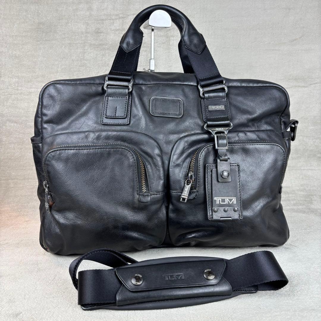 ★美品★ TUMI トゥミ 2WAY レザー ショルダーバッグ トラベルバッグ