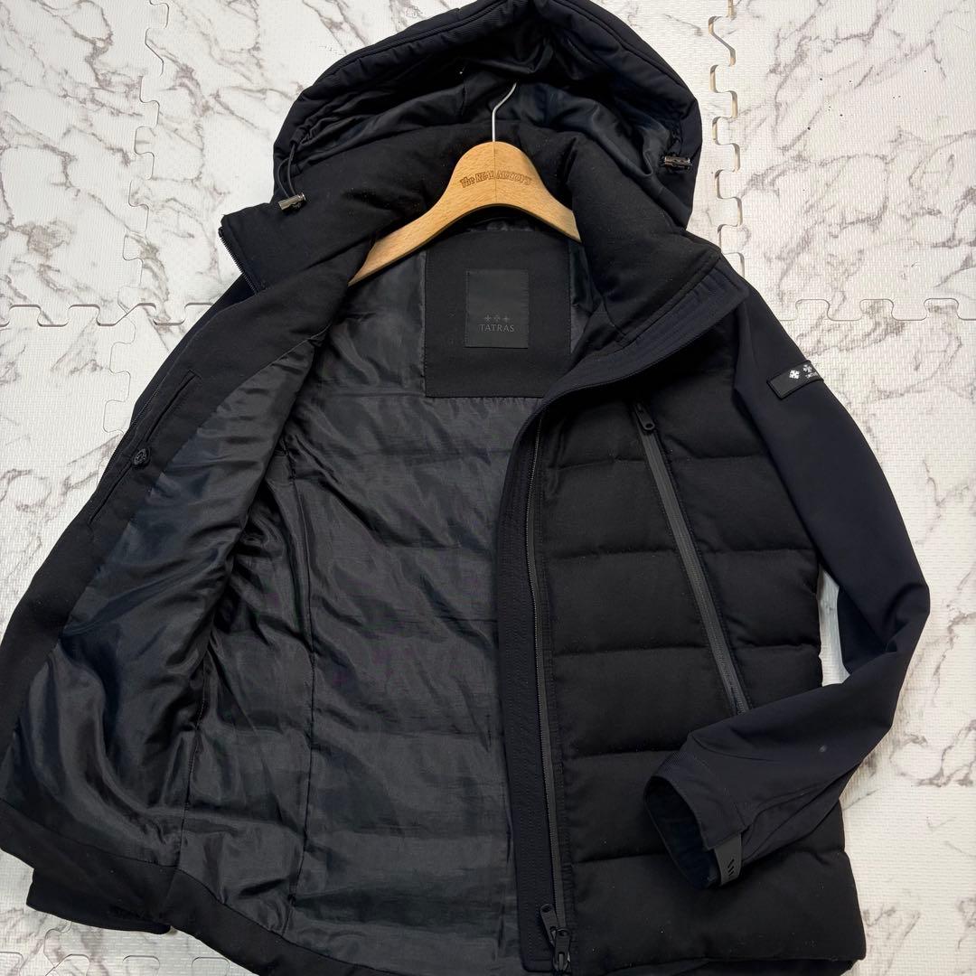 キ*ウ様 希少黒✨ タトラス ハイブリッドダウンジャケット 異素材 切替 ブラッ