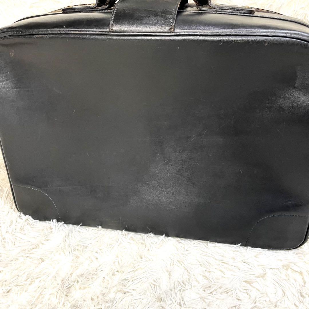 グッチ　GUCCI ボストンバッグ　大容量　ブラック　レザー　旅行カバン