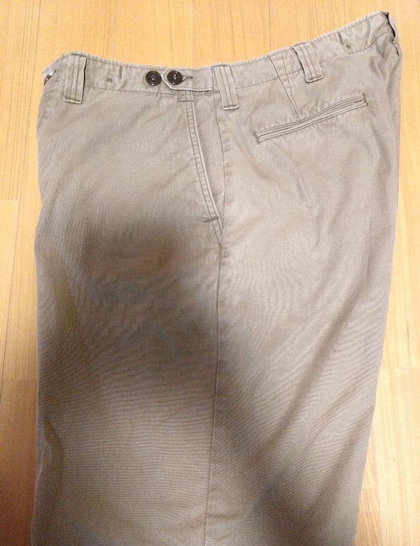 ウエアハウス w36 lot1205 ミリタリーパンツ 両玉縁 硫化染めコットン