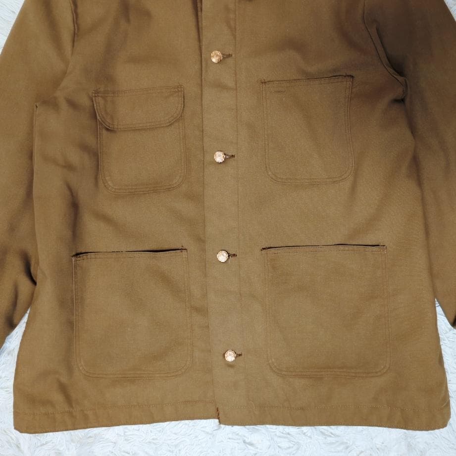 【70s USA製】Wrangler コーデュロイ襟 カバーオール ブラウン