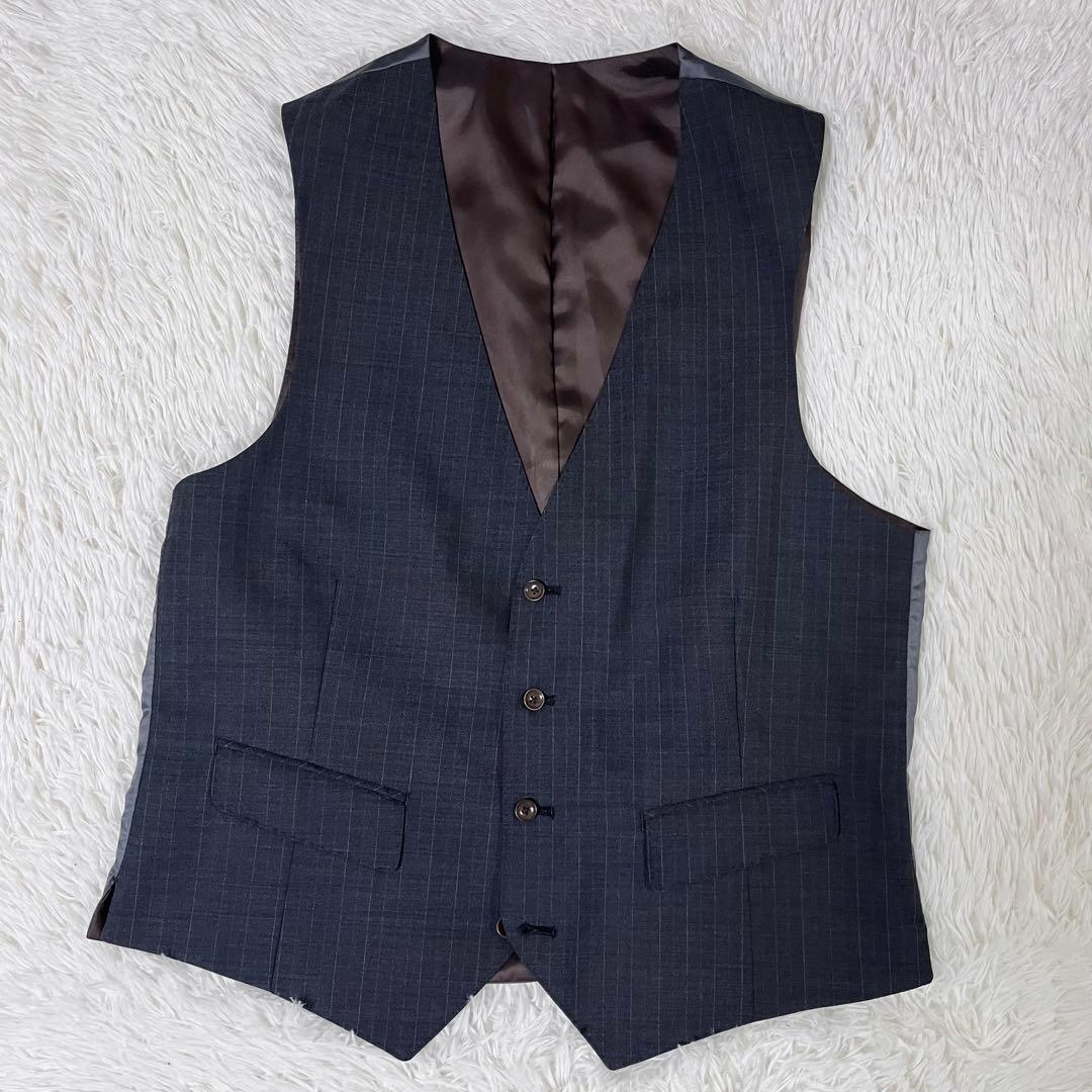 美品 パーソンズ 3ピース スーツ セットアップ AB6 L ストライプ