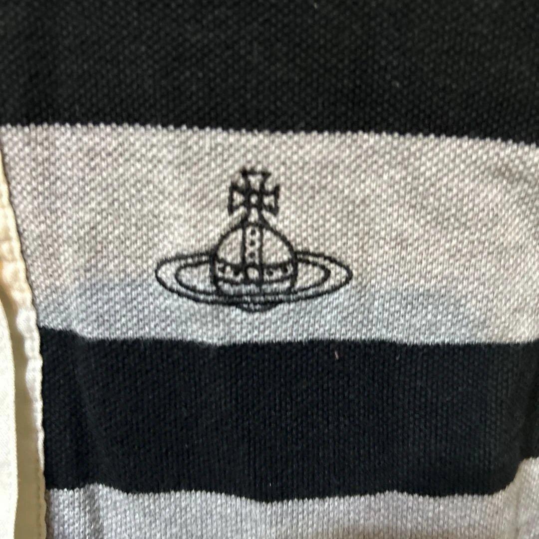 ヴィヴィアン　ウエストウッド　レッドレーベル　ストライプ 半袖ポロシャツ