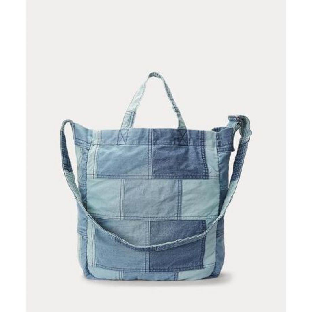 新品ポロラルフローレン　パッチワークデニムトートバッグ　ショルダーバッグ