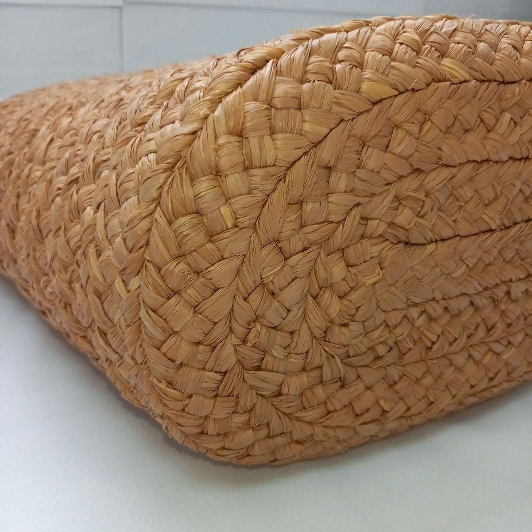 HELEN KAMINSKI ラフィア レザー トートバッグ 肩掛け カゴバッグ