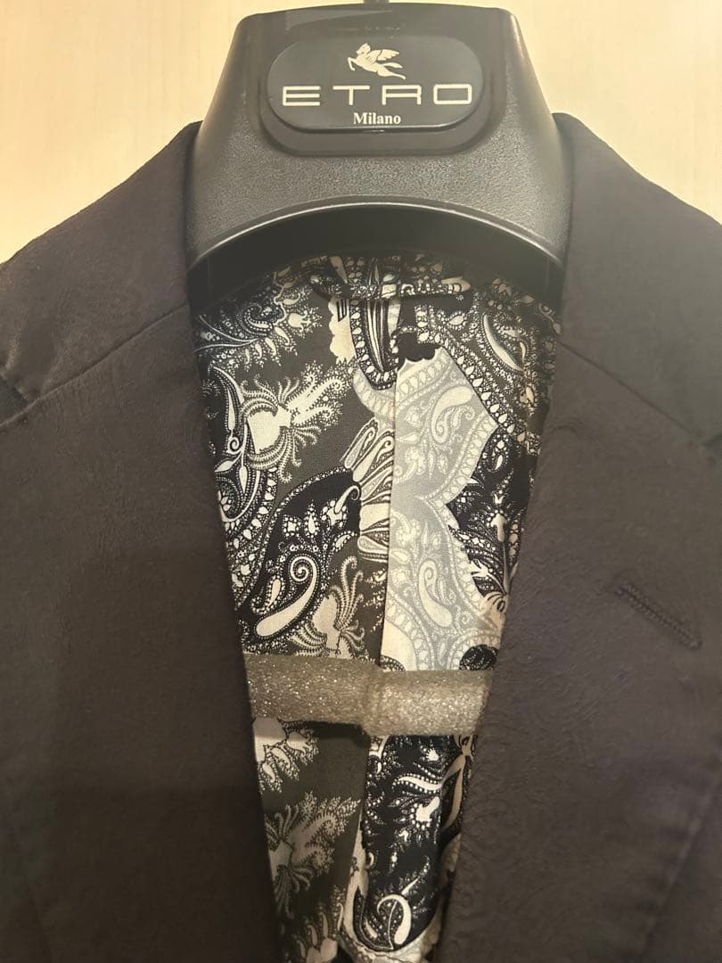 ETRO ペイズリー柄スーツ 黒44