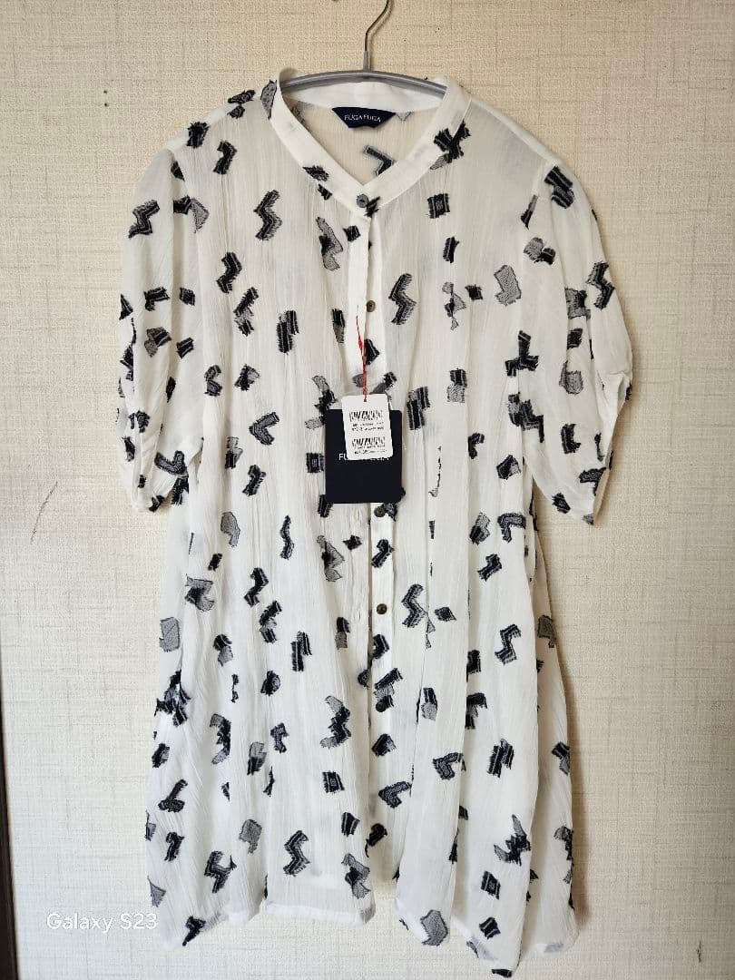 FUGA FUGA 抽象模様 半袖ブラウス シャツ