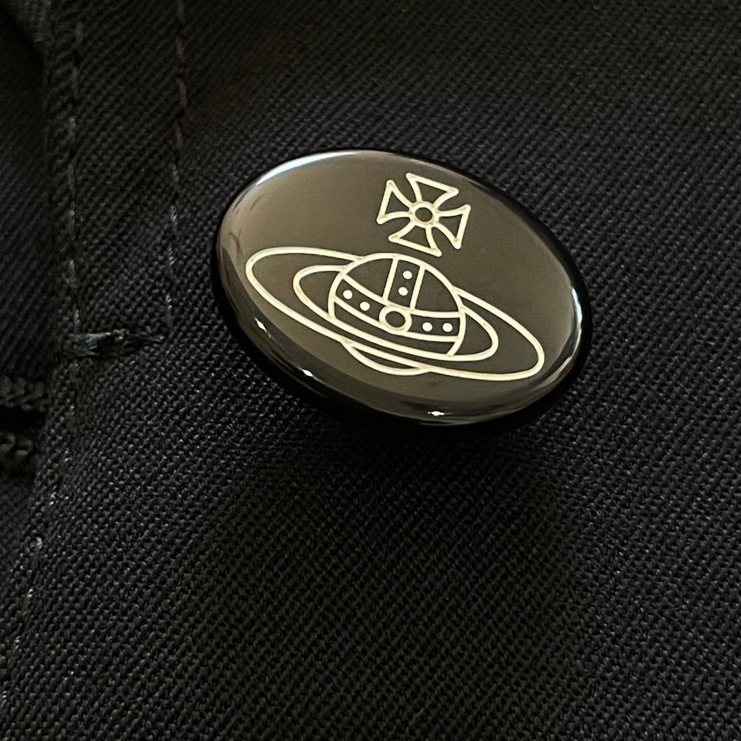 ヴィヴィアンウエストウッド　テーラードジャケット　タグ付　裏地総柄　オーブ釦　黒