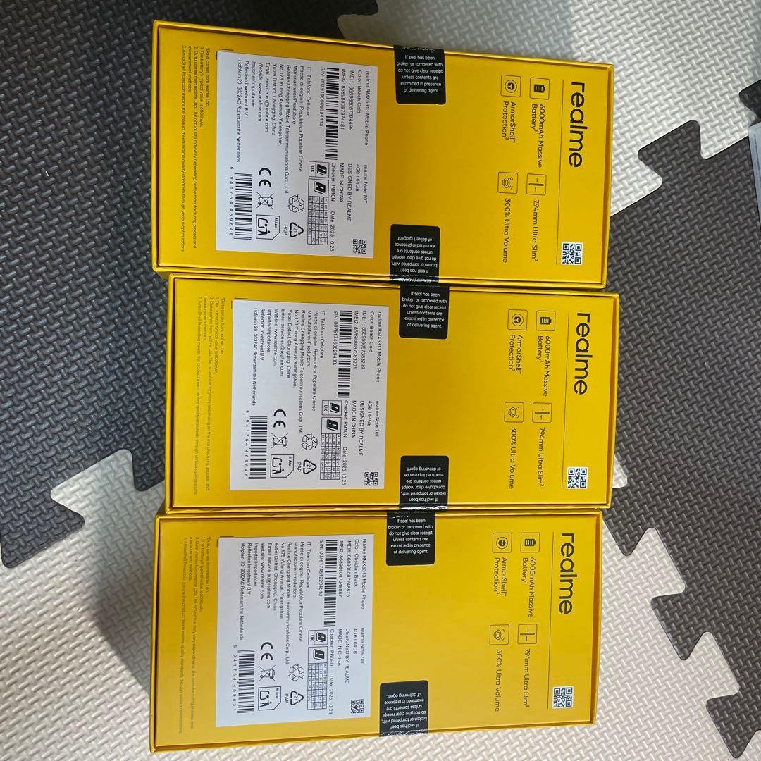 新品未使用 realme Note 70T 3台セット4*64g