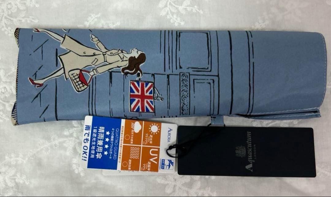 Aquascutum ロンドンガール　折畳日傘　遮光率99.99%