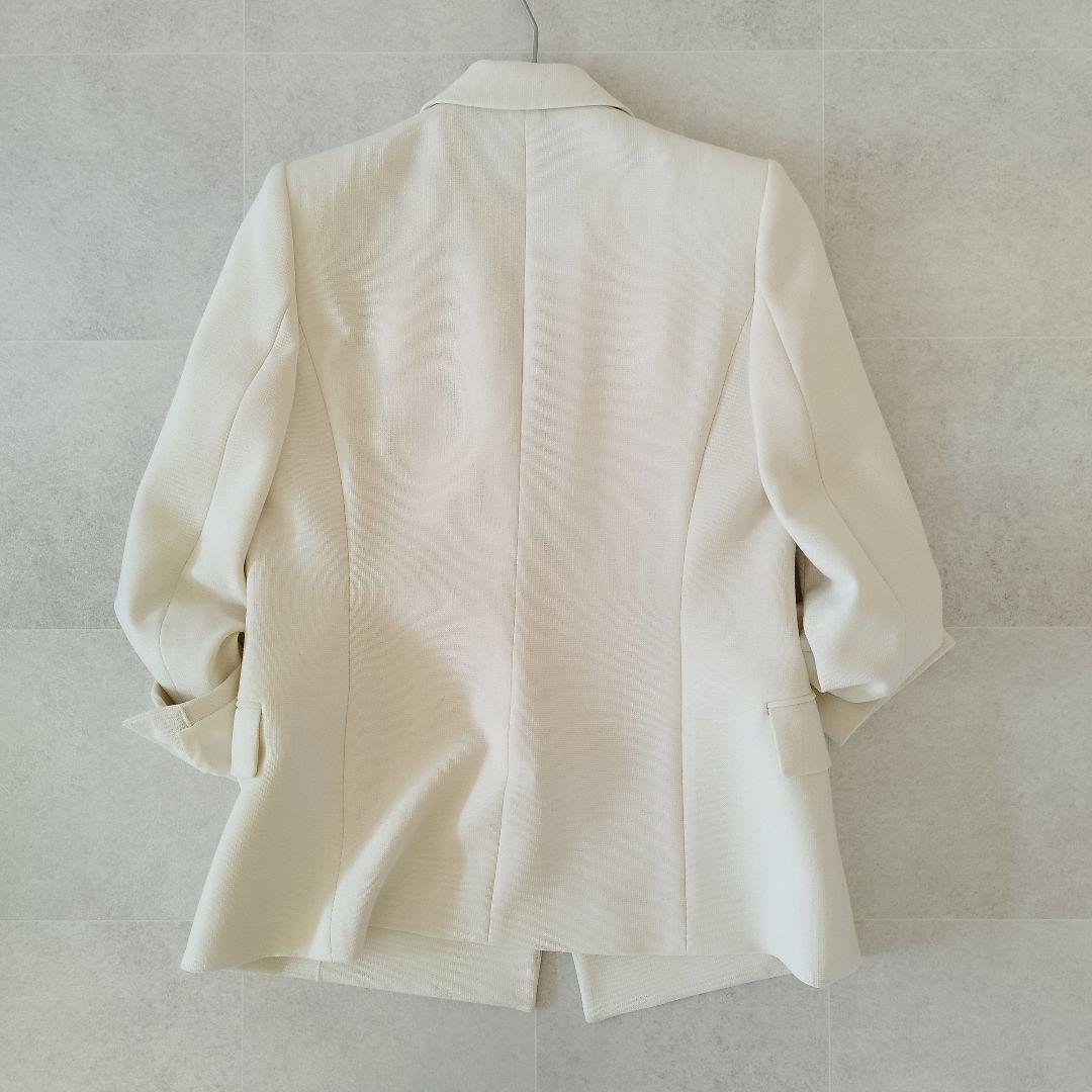 23SS アルアバイル マットストレッチ ダブルブレストジャケット アイボリー