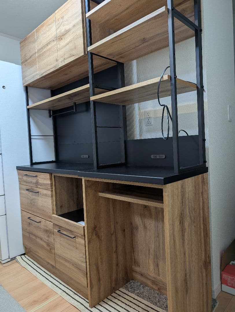 NITORI　レンジボード・キッチンボード２点セット