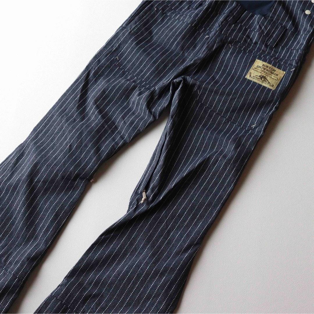 5462【美品】バートン ビブパンツ ストライプ　ポーチ付き　レディース