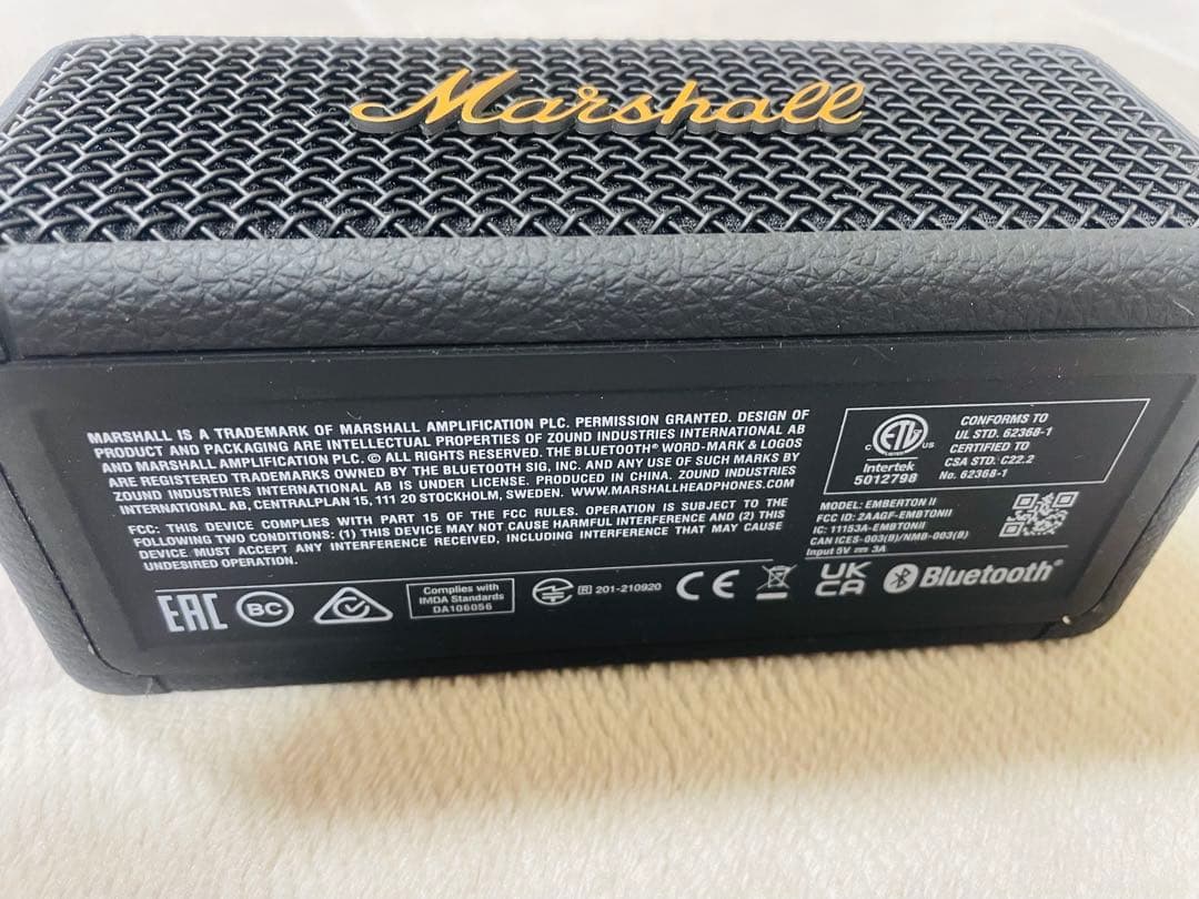 【正規品】Marshall ワイヤレススピーカー ブラック