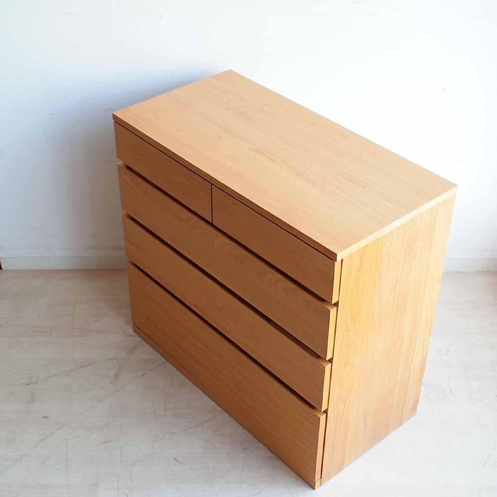無印良品/MUJI オーク材 4段チェスト ナチュラル ZR24335