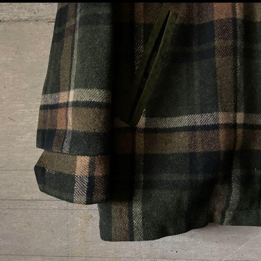 McGregor ミリタリージャケット 緑・茶・黒のチェック柄