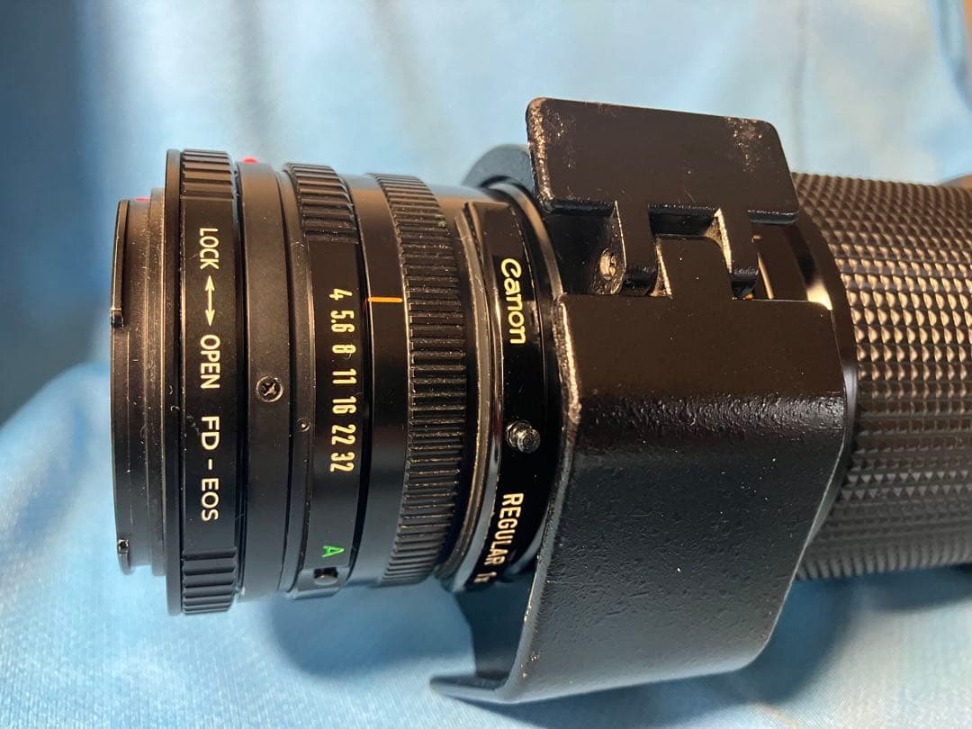 Canon FD300mm f/4 EOSアダプター付き