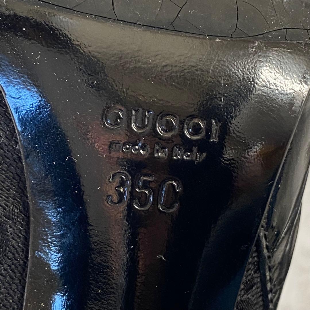 GUCCI グッチ　GGパターン モノグラム　ロングブーツ　ブラック 　22cm