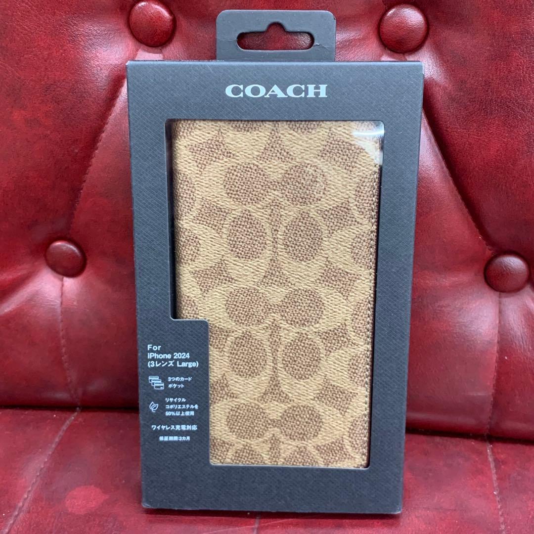 ★ COACH コーチ iPhone16 ProMax 手帳型 スマホカバー