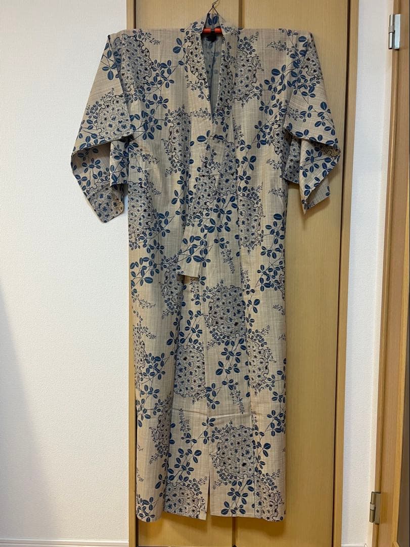 竺仙　浴衣　奥州小紋