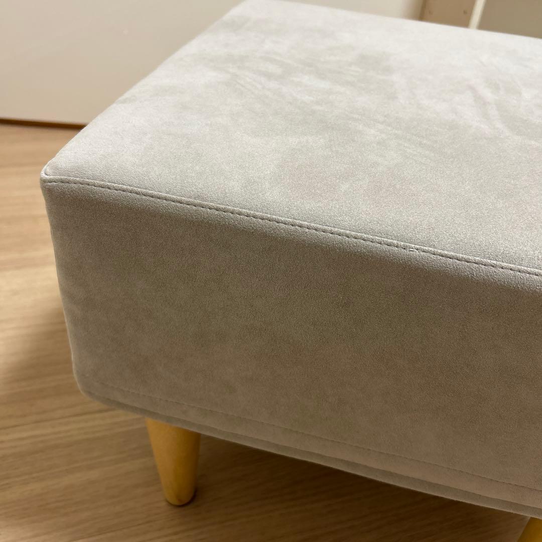 美品 フランネルソファ オットマン サンドベージュ 正方形