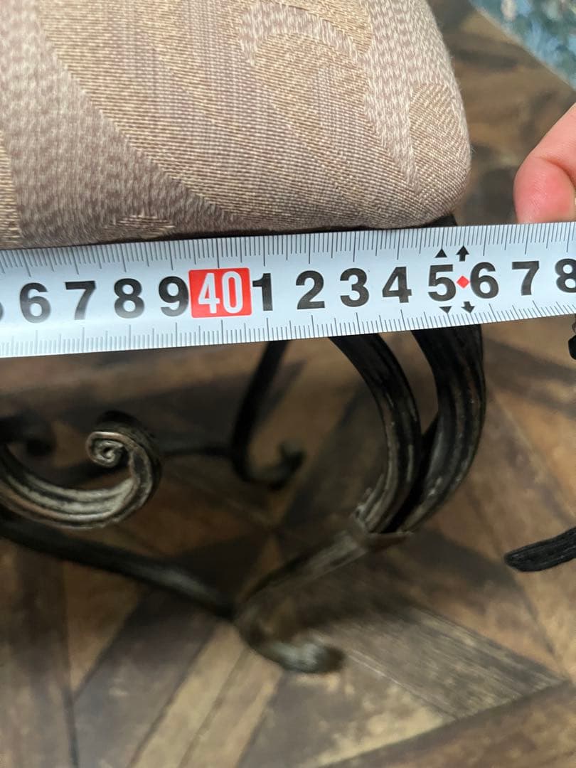 スツール スリム アイアン インテリア アンティーク 猫脚 ビンテージ ショート