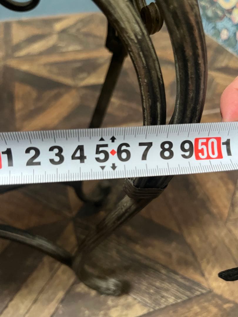 スツール スリム アイアン インテリア アンティーク 猫脚 ビンテージ ショート