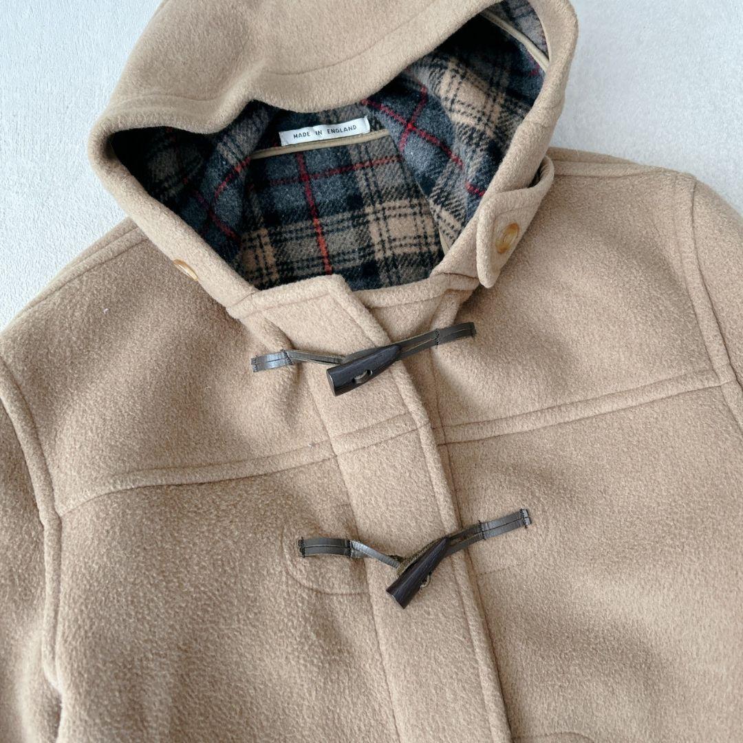 バーバリーズ ダッフルコート ノバチェック トグル キャメル L相当