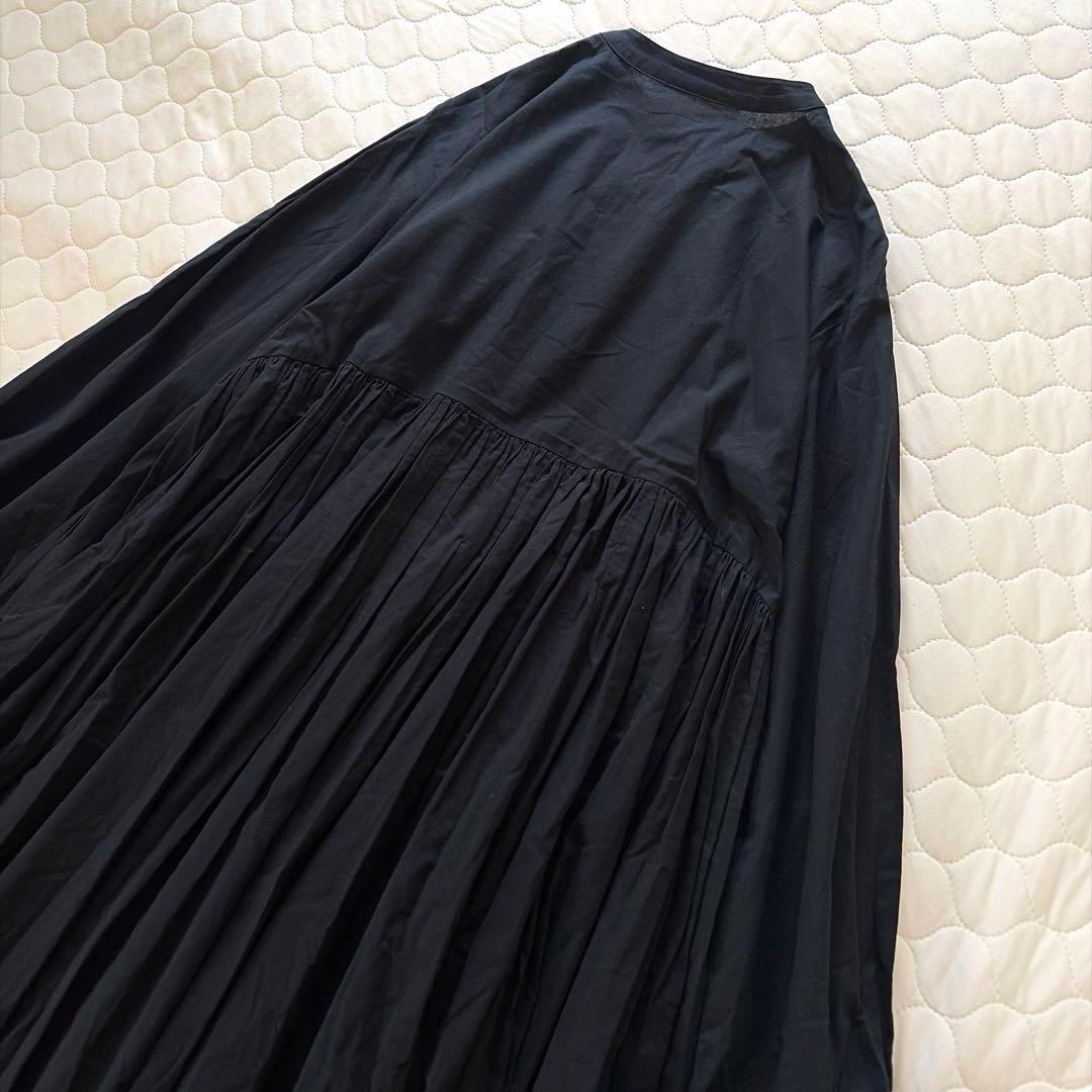 【美品】BEARDSLEY ギャザーワンピース　ブラックサイズ1