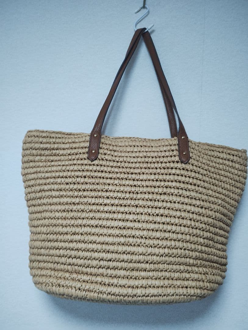 RLL ロゴ入り ストローかごバッグ