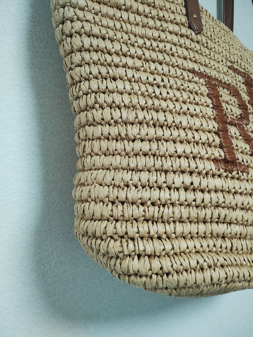 RLL ロゴ入り ストローかごバッグ