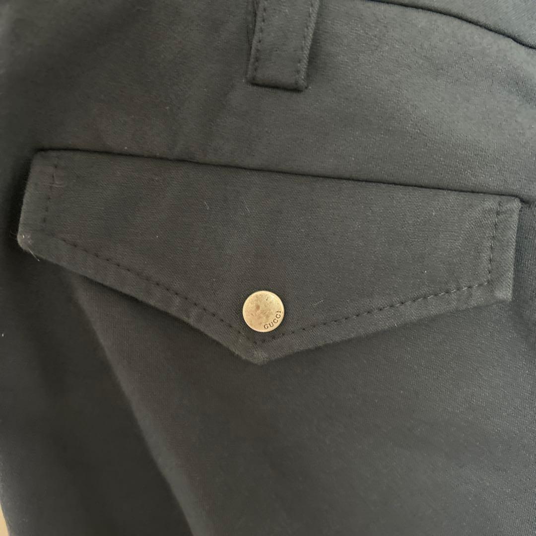 GUCCI グッチ ミケーレ サイドラインギャバジンパンツ　50