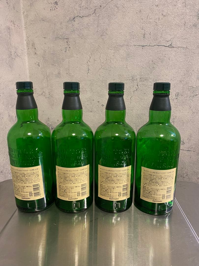 【空き瓶】白州ウイスキー12年 空き瓶4本セット700ml　箱無し送料込