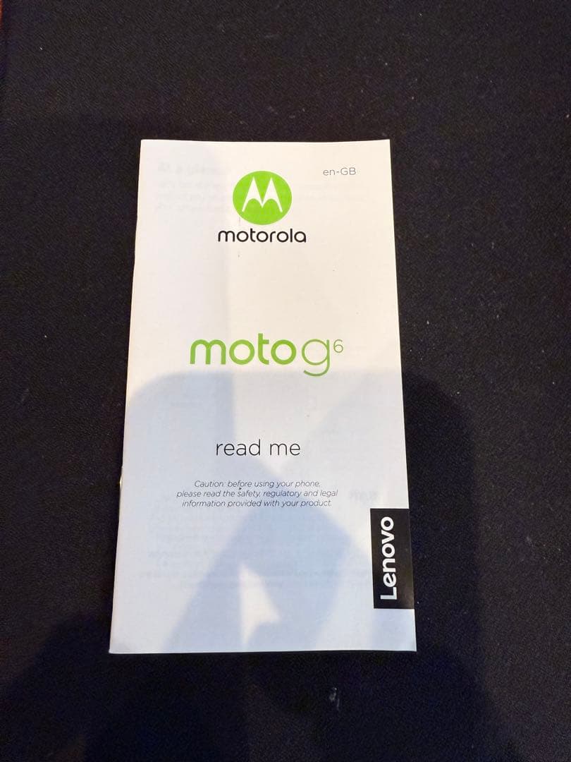 【値下げしました！】motorola motog6 ブラック 本体 充電器付き