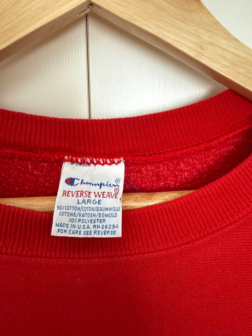 90s USA製 championリバースウィーブ 赤